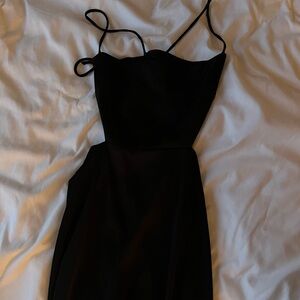 Revolve black silk gown